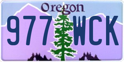 OR license plate 977WCK