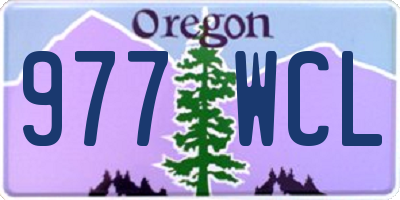OR license plate 977WCL