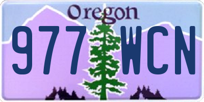OR license plate 977WCN