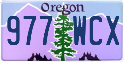 OR license plate 977WCX