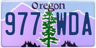 OR license plate 977WDA