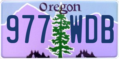 OR license plate 977WDB
