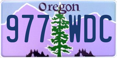 OR license plate 977WDC