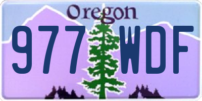 OR license plate 977WDF