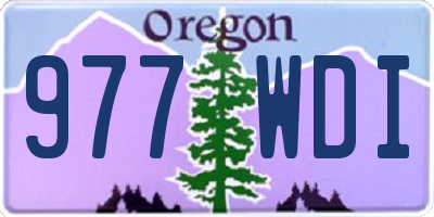 OR license plate 977WDI