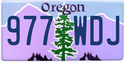 OR license plate 977WDJ