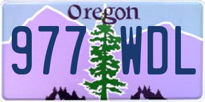 OR license plate 977WDL