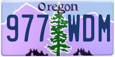 OR license plate 977WDM