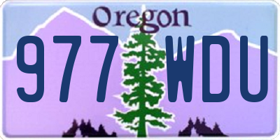 OR license plate 977WDU