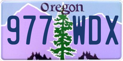 OR license plate 977WDX