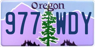 OR license plate 977WDY