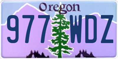 OR license plate 977WDZ