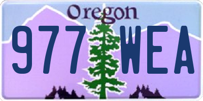 OR license plate 977WEA