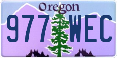 OR license plate 977WEC