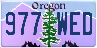OR license plate 977WED