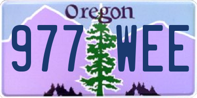 OR license plate 977WEE
