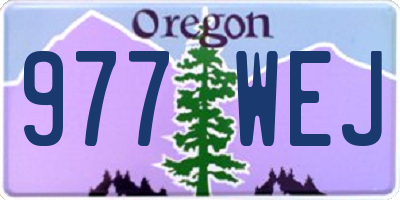 OR license plate 977WEJ