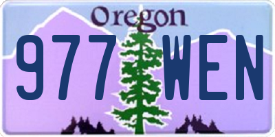 OR license plate 977WEN