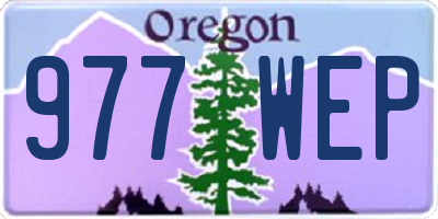 OR license plate 977WEP