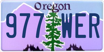 OR license plate 977WER