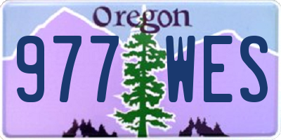 OR license plate 977WES