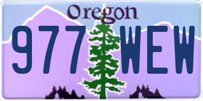 OR license plate 977WEW