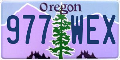 OR license plate 977WEX