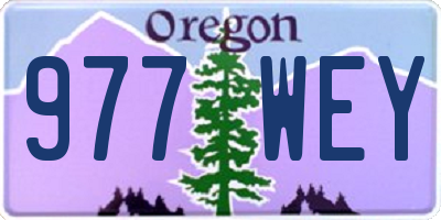 OR license plate 977WEY