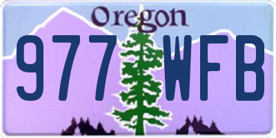OR license plate 977WFB