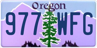 OR license plate 977WFG