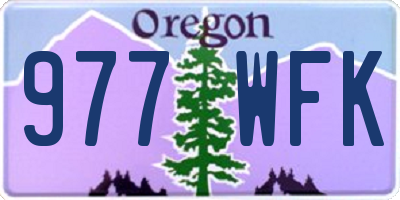 OR license plate 977WFK