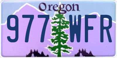 OR license plate 977WFR