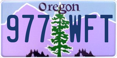 OR license plate 977WFT