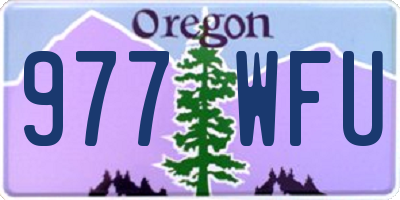 OR license plate 977WFU