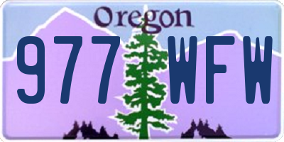 OR license plate 977WFW