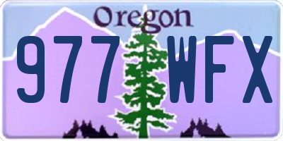 OR license plate 977WFX