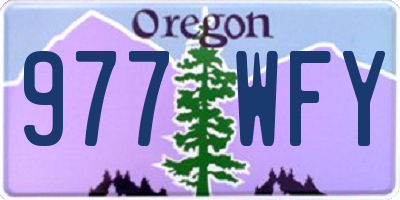 OR license plate 977WFY