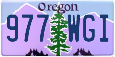 OR license plate 977WGI