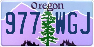 OR license plate 977WGJ