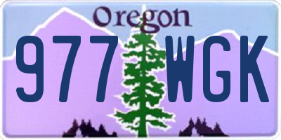 OR license plate 977WGK