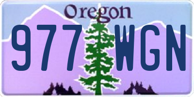 OR license plate 977WGN