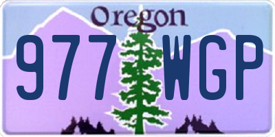 OR license plate 977WGP