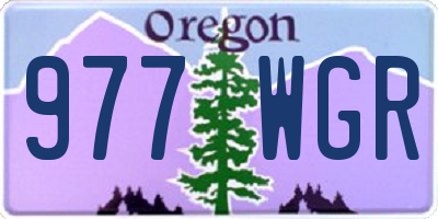 OR license plate 977WGR