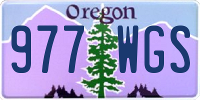 OR license plate 977WGS