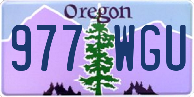 OR license plate 977WGU