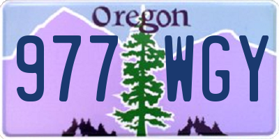 OR license plate 977WGY