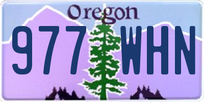 OR license plate 977WHN