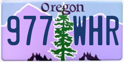 OR license plate 977WHR