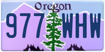 OR license plate 977WHW