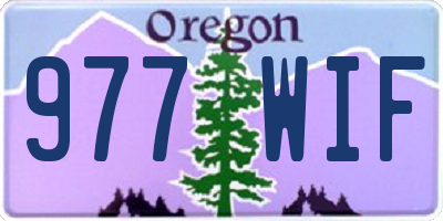 OR license plate 977WIF